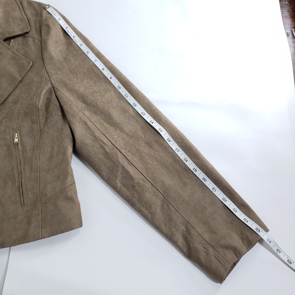 NEW- J Crew factory Faux Suede Moto Jacket - Picture 12 of 13
